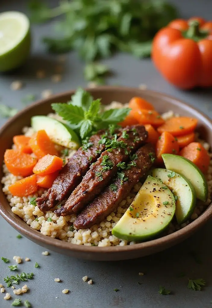 28 Beef Crockpot Freezer Meal Recipes That Feed a Crowd 24 28 Beef Crockpot Freezer Meal Recipes That Feed a Crowd - 24. Beef and Quinoa Bowl