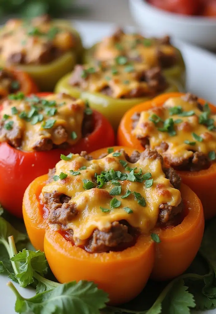 28 Beef Crockpot Freezer Meal Recipes That Feed a Crowd 28 28 Beef Crockpot Freezer Meal Recipes That Feed a Crowd - 28. Beef and Cheese Stuffed Peppers