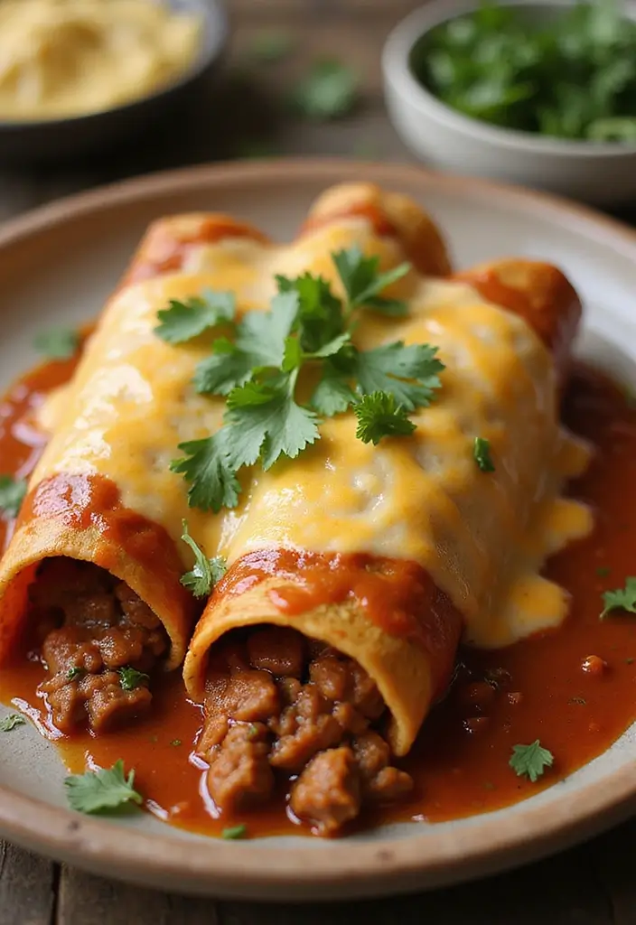 28 Beef Crockpot Freezer Meal Recipes That Feed a Crowd 9 28 Beef Crockpot Freezer Meal Recipes That Feed a Crowd - 9. Beef Enchiladas