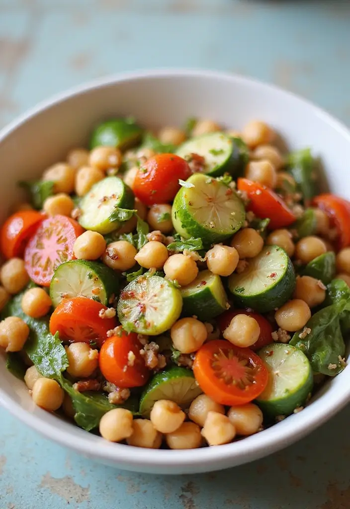 28 Family Friendly Freezer Meal Recipes That Everyone Will Enjoy - 15. Mediterranean Chickpea Salad