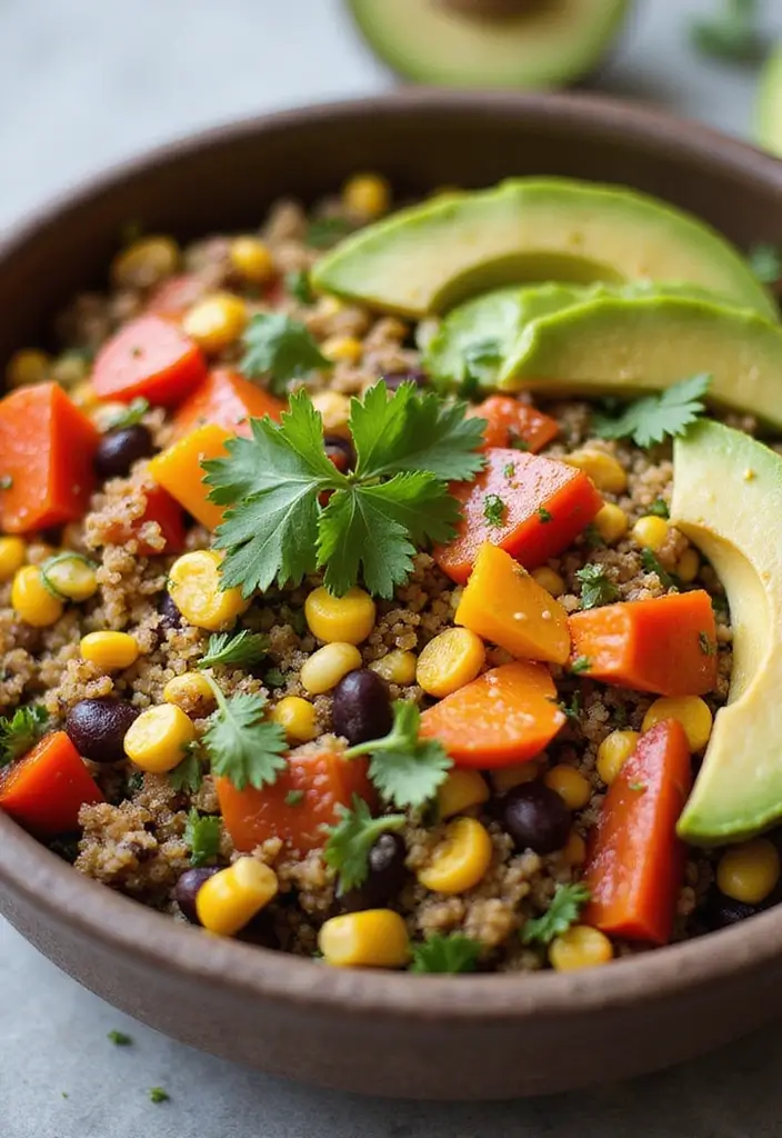 28 Family Friendly Freezer Meal Recipes That Everyone Will Enjoy - 6. Veggie-Packed Quinoa Burrito Bowls