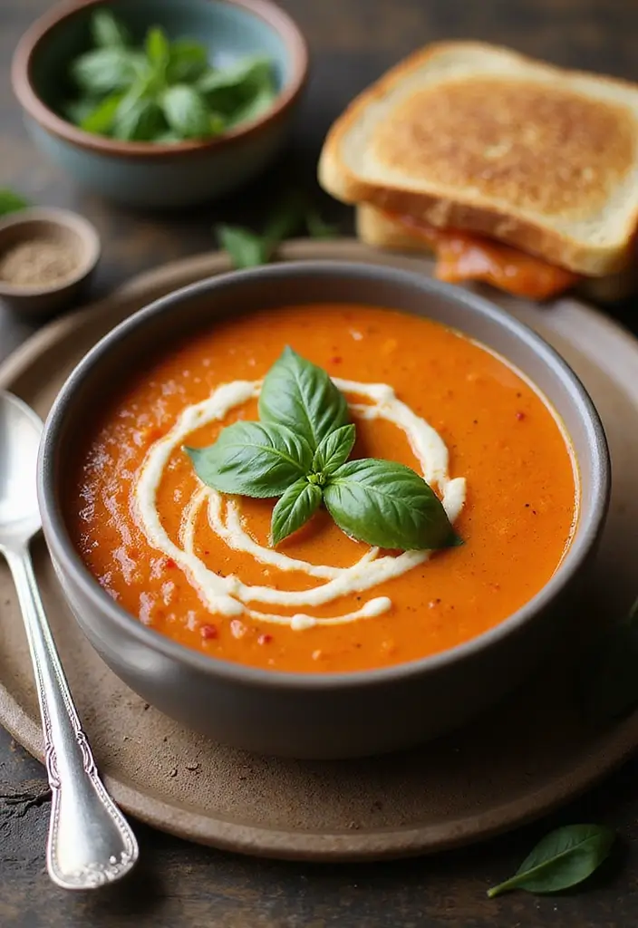 28 Healthy Crockpot Freezer Meals for Two That Save Time - 23. Creamy Tomato Basil Soup
