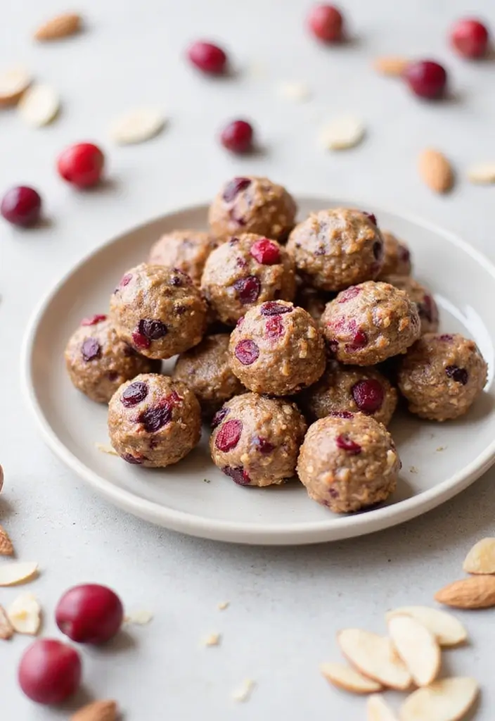 28 Healthy Crockpot Freezer Meals for Two That Save Time - 27. Cranberry Almond Energy Balls