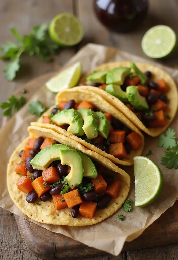28 Healthy Crockpot Freezer Meals for Two That Save Time - 3. Sweet Potato and Black Bean Tacos