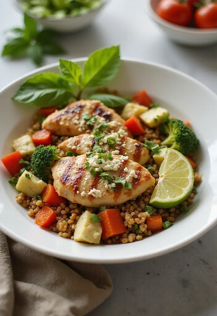 28 Heat and Eat Freezer Meal Ideas for Busy Families - 12. Greek Chicken Bowls