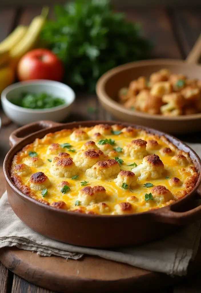 28 Heat and Eat Freezer Meal Ideas for Busy Families - 13. Cauliflower and Cheese Bake