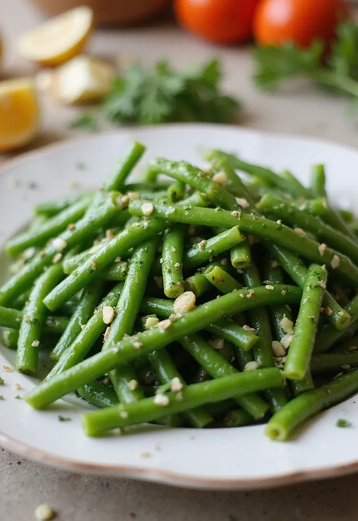 28 Heat and Eat Freezer Meal Ideas for Busy Families - 27. Sautéed Green Beans with Garlic