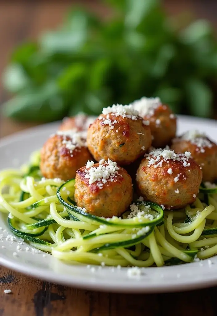 28 Heat and Eat Freezer Meal Ideas for Busy Families - 6. Turkey Meatballs with Zucchini Noodles