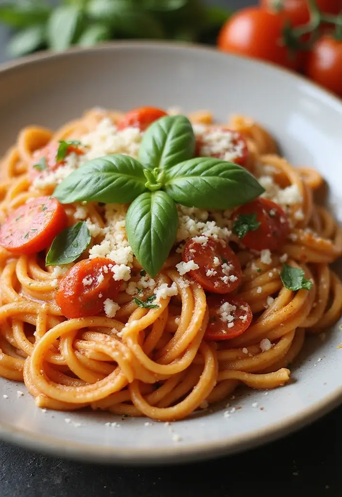 28 Ninja Foodi Freezer Dump Meal Recipes You’ll Love 4 28 Ninja Foodi Freezer Dump Meal Recipes You’ll Love - 4. Creamy Tomato Basil Pasta