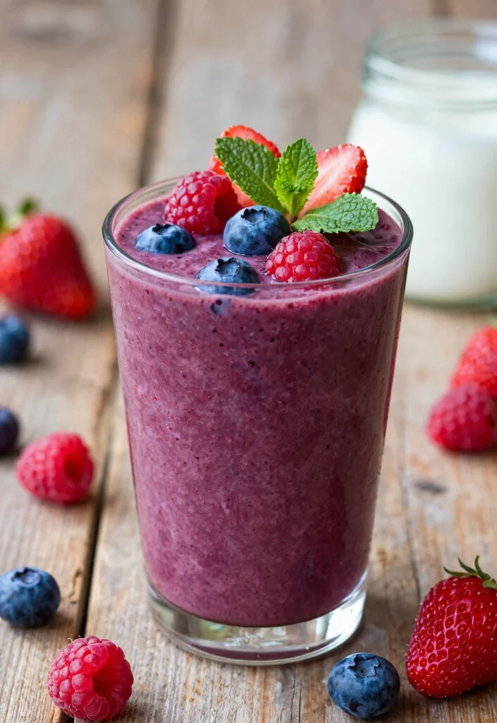 10 Dessert Smoothie Recipes for Creamy Drinkable Treats 12 10 Dessert Smoothie Recipes for Creamy Drinkable Treats 2. Berry Bliss Smoothie 0