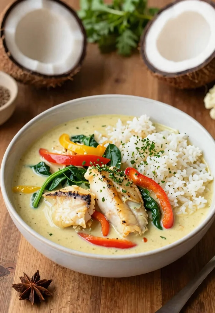 10 Keto Halibut Recipes for Light Flaky Low Carb Dinners - 3. Coconut Curry Halibut 1