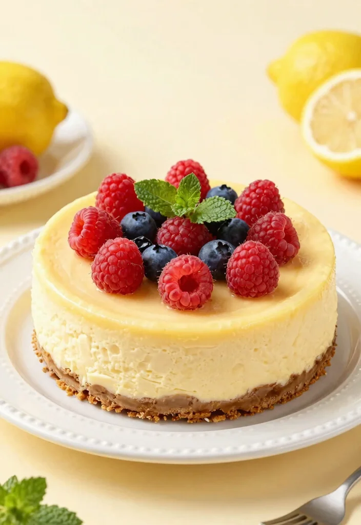 10 Keto Lemon Cake Recipes for Bright Low Carb Sweets - 2. Keto Lemon Cheesecake 1