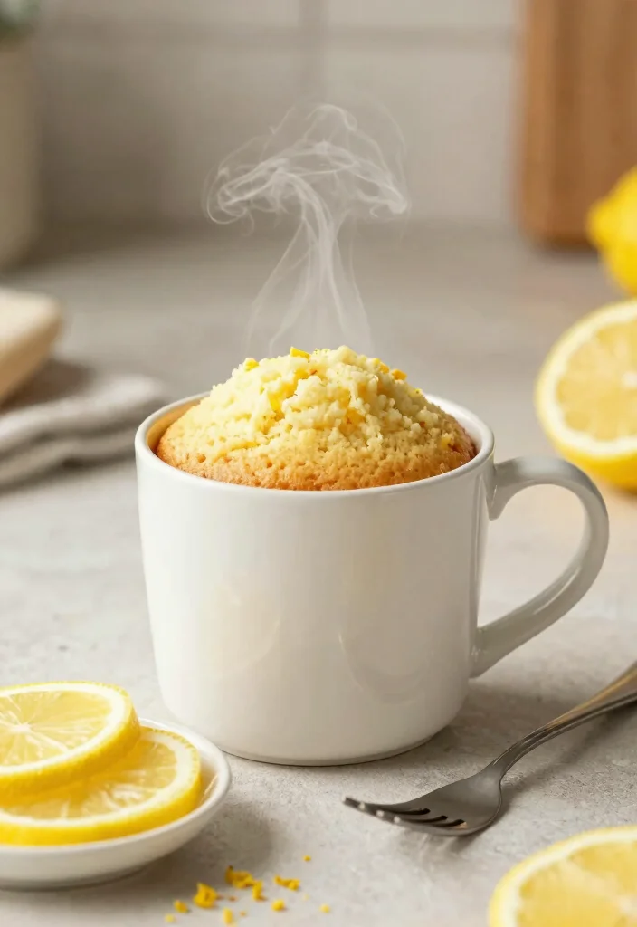 10 Keto Lemon Cake Recipes for Bright Low Carb Sweets - 4. Keto Lemon Mug Cake 1