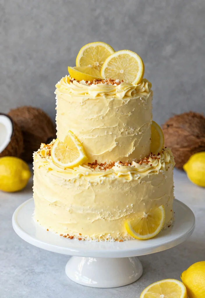 10 Keto Lemon Cake Recipes for Bright Low Carb Sweets - 5. Lemon Coconut Keto Cake 1