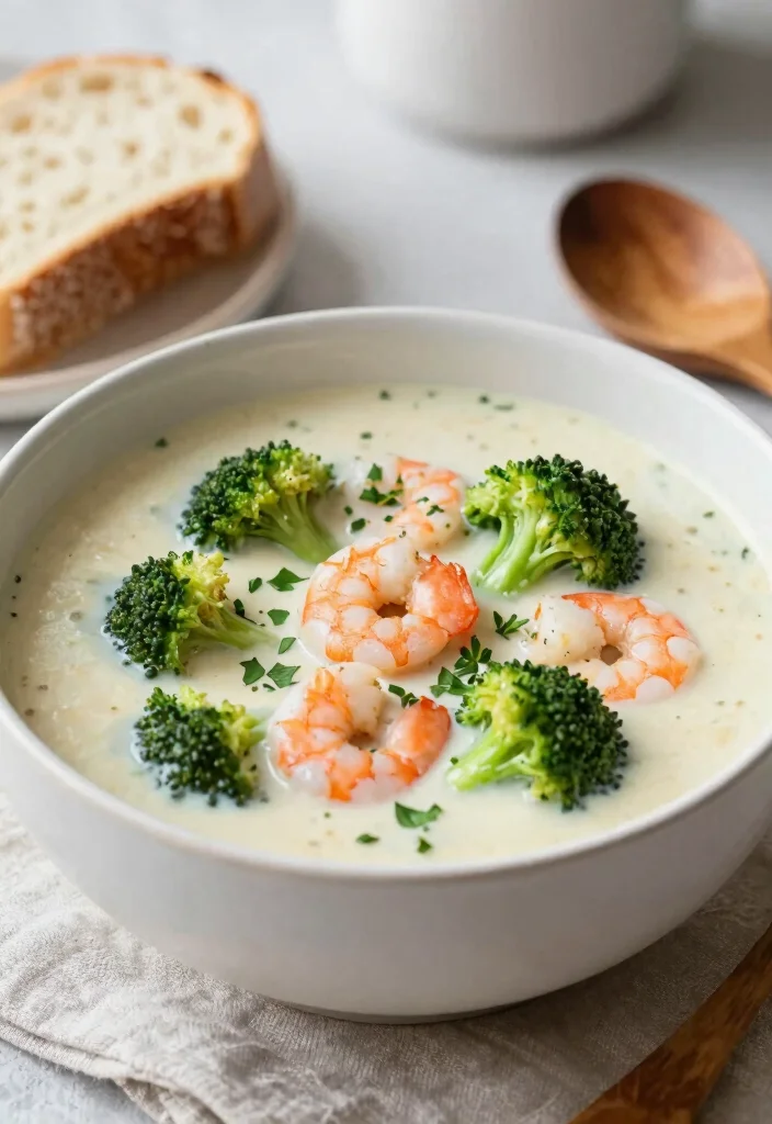 10 Keto Shrimp and Broccoli Recipes for Fast Low Carb Dinners - 8. Shrimp and Broccoli Soup 1