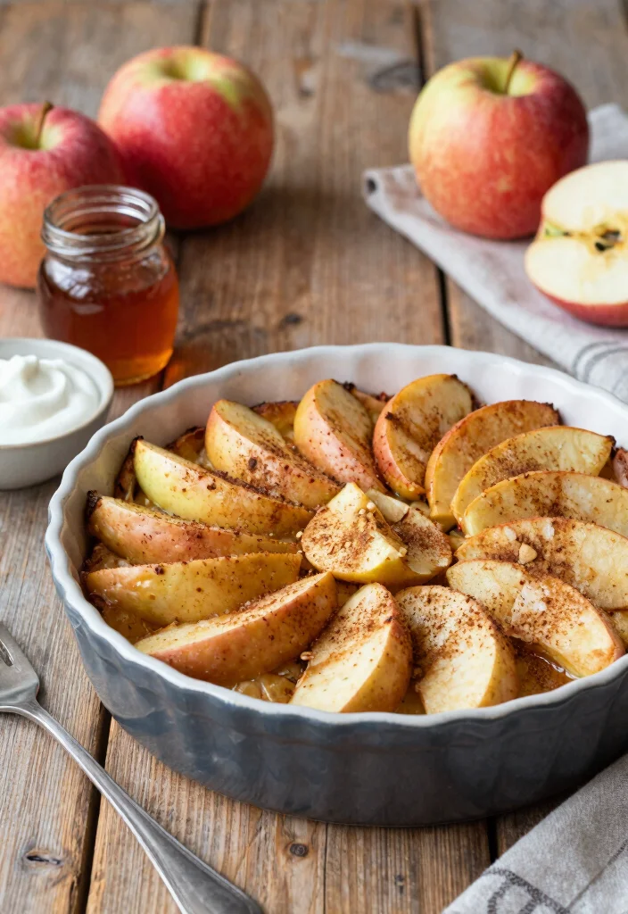 10 Low Cholesterol Dessert Recipes for Heart Smart Sweets - 5. Baked Apple Slices with Cinnamon 1