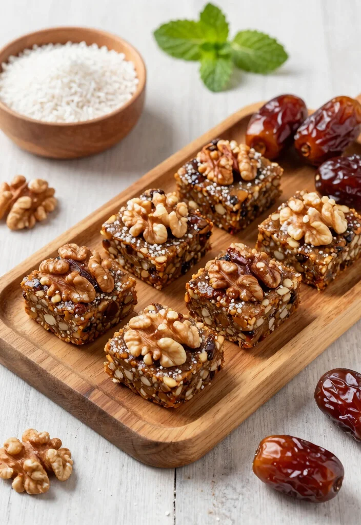 10 Low Cholesterol Dessert Recipes for Heart Smart Sweets - 9. Date and Walnut Energy Bites 1