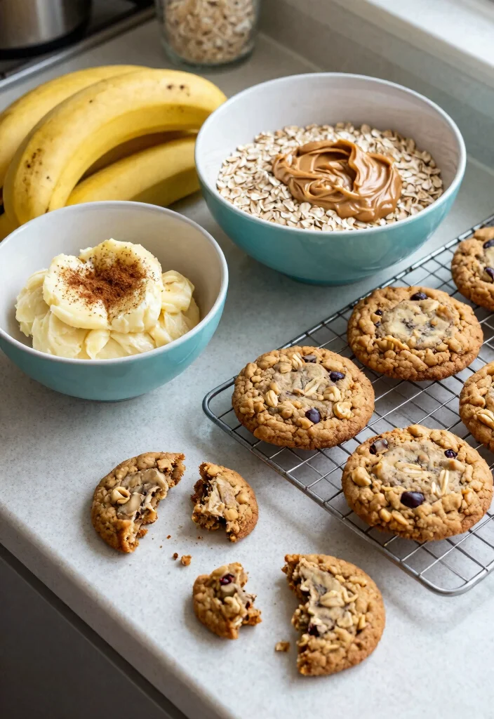 10 Ripe Banana Dessert Recipes for Naturally Sweet Baking - 2. Healthy Banana Oatmeal Cookies 1