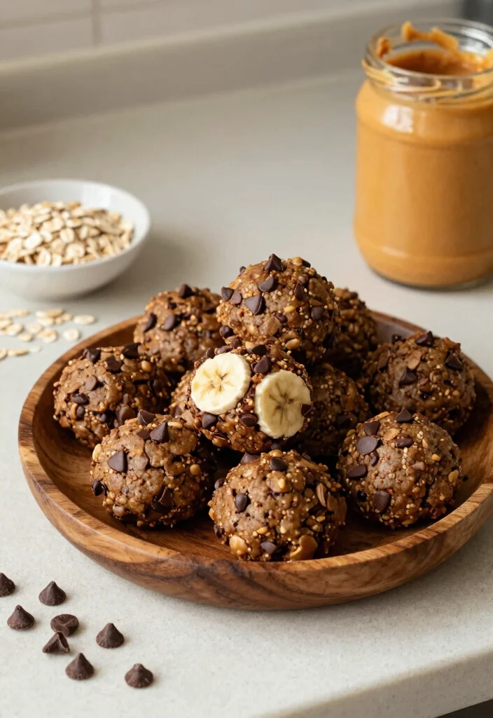 10 Ripe Banana Dessert Recipes for Naturally Sweet Baking - 6. Banana Chocolate Chip Energy Bites 1