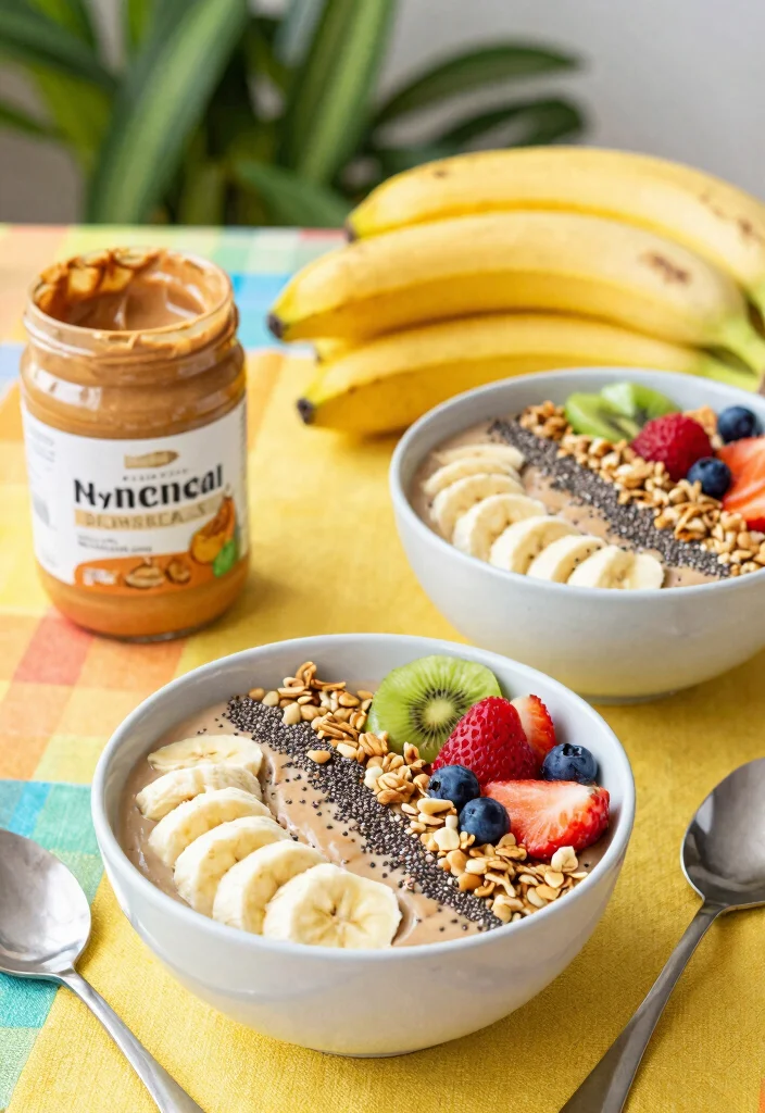 10 Ripe Banana Dessert Recipes for Naturally Sweet Baking - 8. Banana Peanut Butter Smoothie Bowl 1