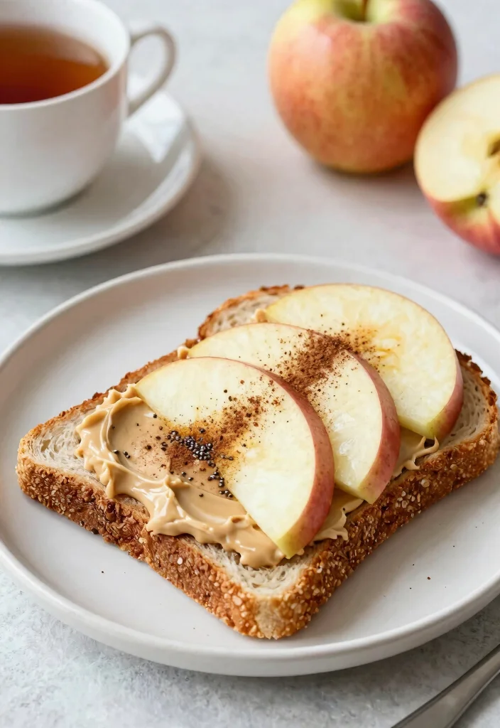 10 Vegan Apple Recipes for Sweet and Savory Dishes - 10. Apple and Almond Butter Toast 1