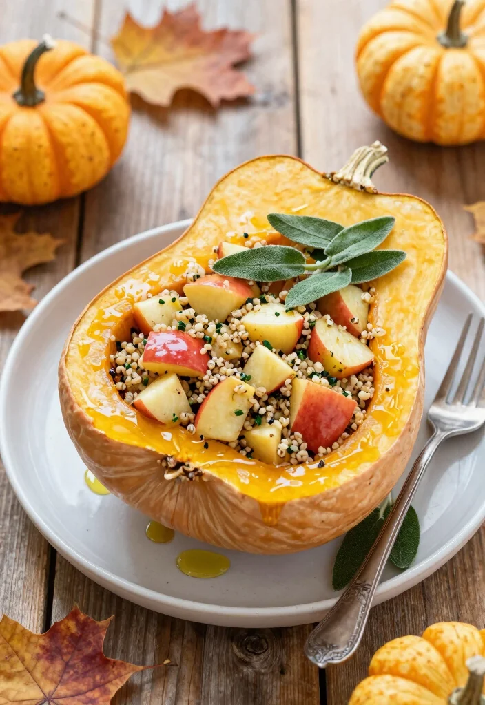 10 Vegan Apple Recipes for Sweet and Savory Dishes - 5. Apple and Sage Stuffed Squash 1