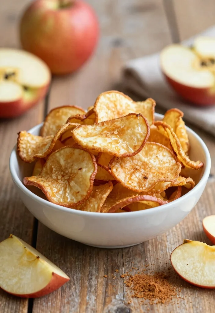 10 Vegan Apple Recipes for Sweet and Savory Dishes - 9. Baked Apple Chips 1