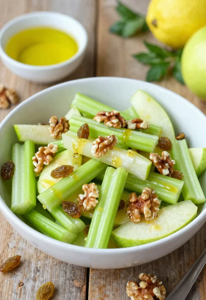 10 Vegan Celery Recipes for Light Crunchy Dishes - 1. Celery and Apple Salad 1