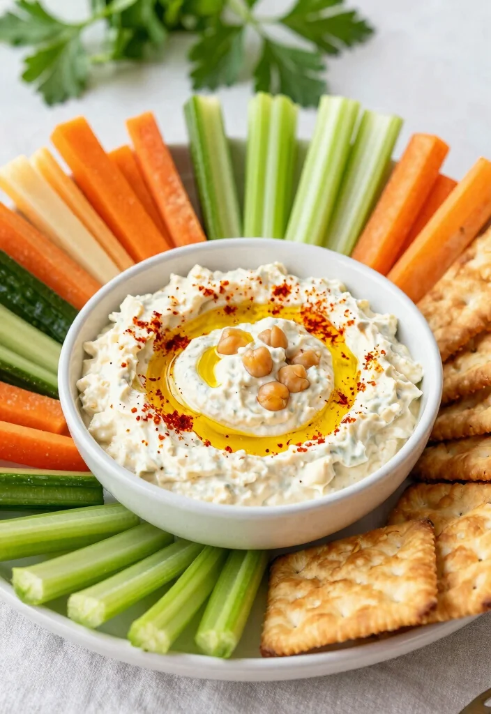 10 Vegan Celery Recipes for Light Crunchy Dishes - 8. Spicy Celery and Chickpea Dip 1