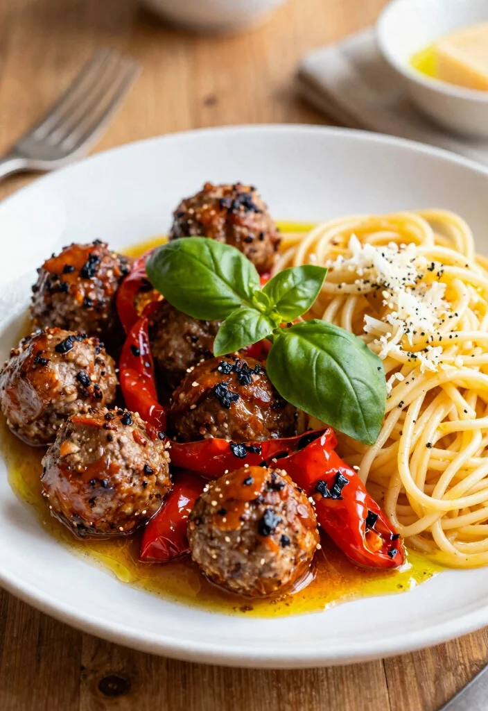 12 Dinner Meatball Recipes for Classic Comfort Nights - 12. Italian Sausage Meatballs with Peppers 1