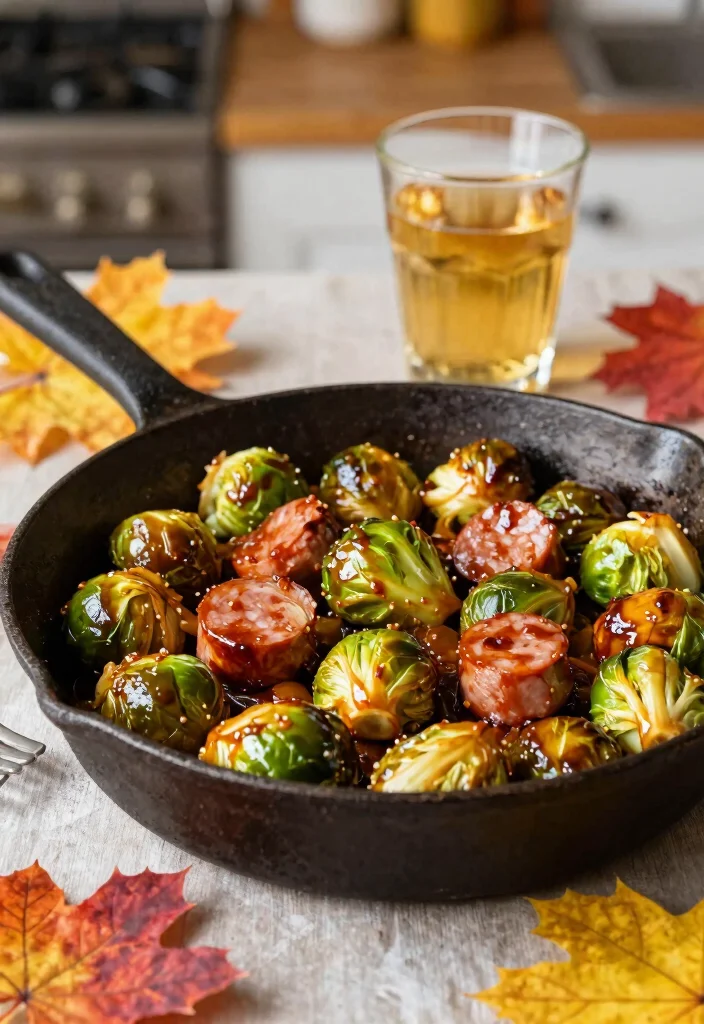 12 Fall Dinner Recipes for Cozy Seasonal Nights 56 12 Fall Dinner Recipes for Cozy Seasonal Nights - 6. Maple Glazed Brussels Sprouts and Sausage 1