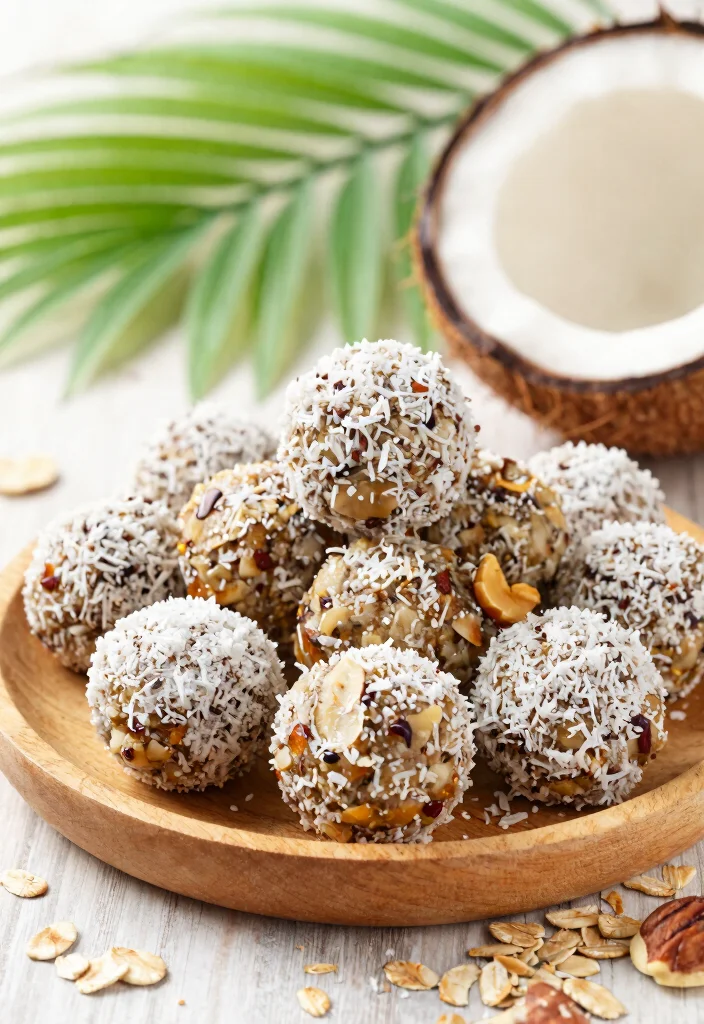 12 Healthy Oat Energy Ball Recipes for Quick Fuel - 3. Nutty Coconut Energy Balls 1