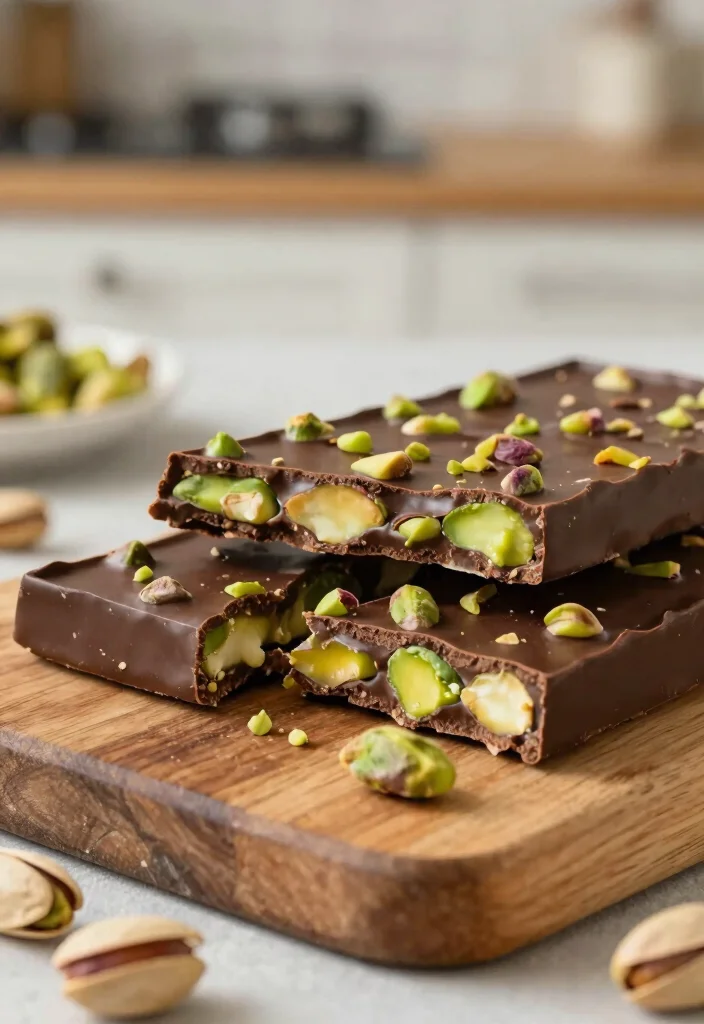 12 Healthy Pistachio Recipes for Nutty Balanced Meals - 12. Pistachio Chocolate Bark 1