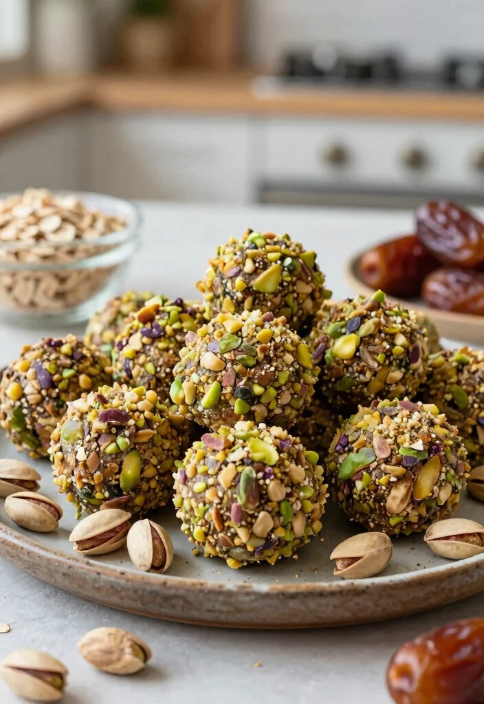 12 Healthy Pistachio Recipes for Nutty Balanced Meals - 4. Pistachio Energy Bites 1