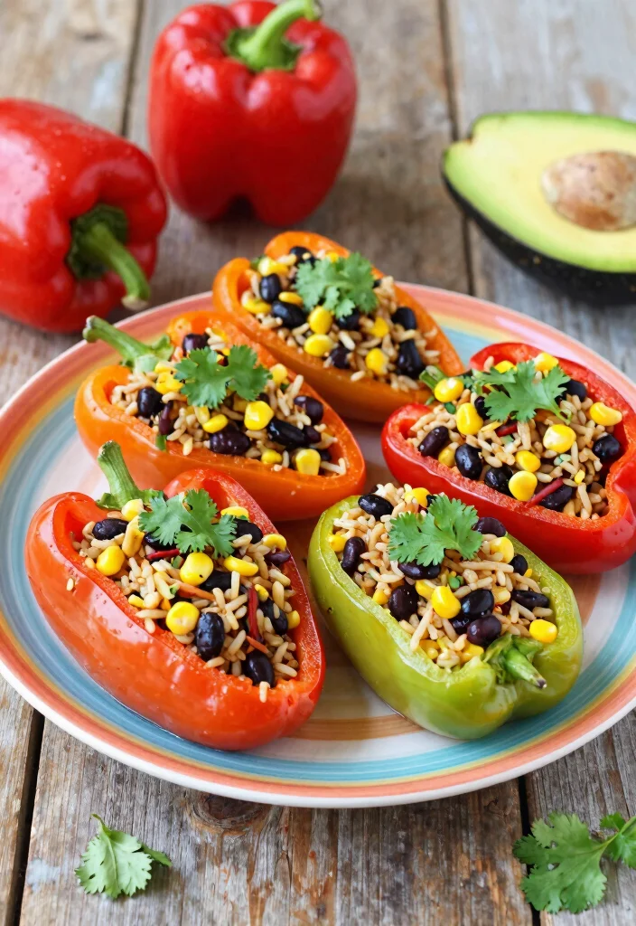 12 Healthy Spicy Recipes for Bold Clean Eating - 5. Spicy Stuffed Bell Peppers 1