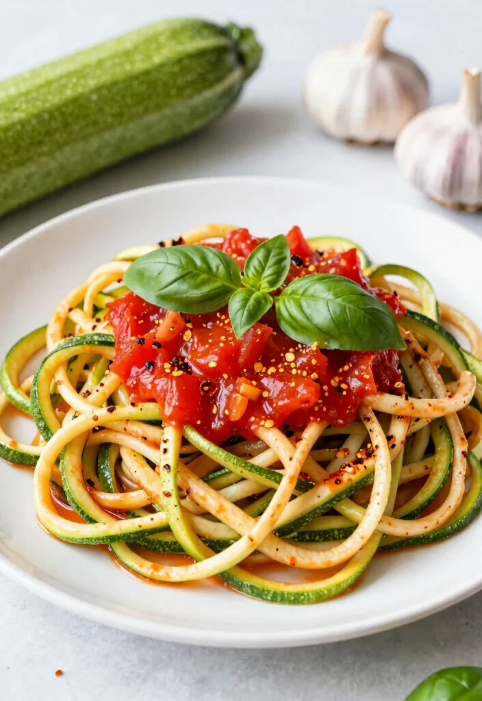 12 Healthy Spicy Recipes for Bold Clean Eating - 8. Spicy Zucchini Noodles 1