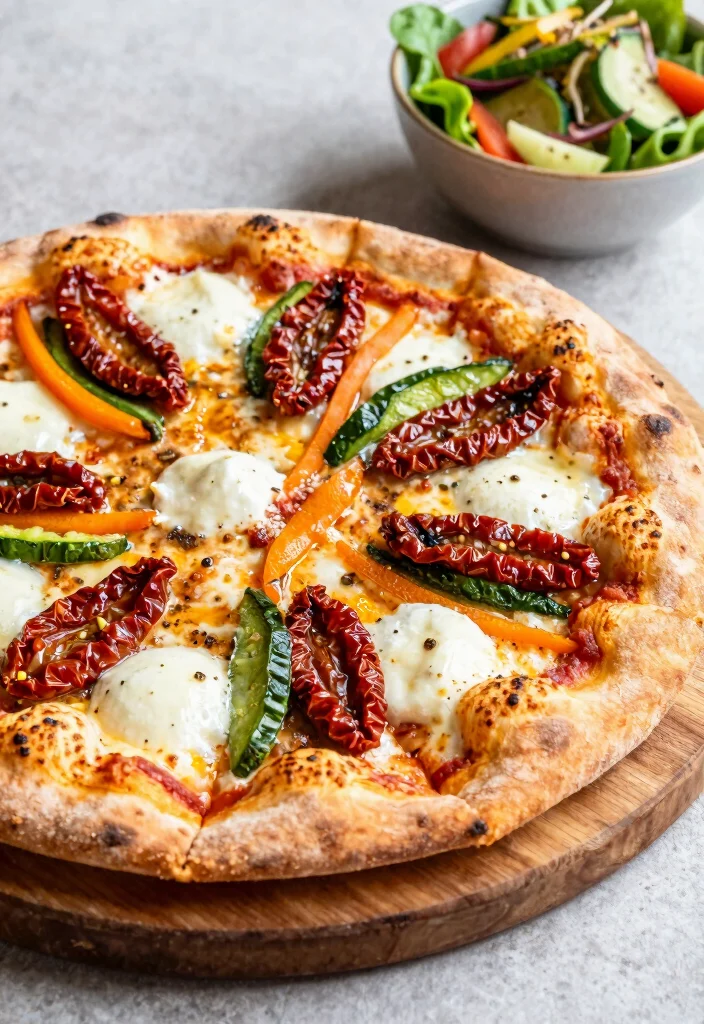 12 Healthy Sun Dried Tomato Recipes for Bold Savory Flavor - 7. Sun Dried Tomato Flatbread Pizza 1