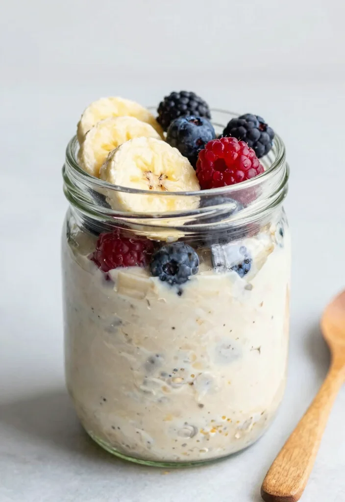 12 High Protein Dessert Recipes for Smart Sweet Fuel - 3. Vanilla Protein Overnight Oats 1