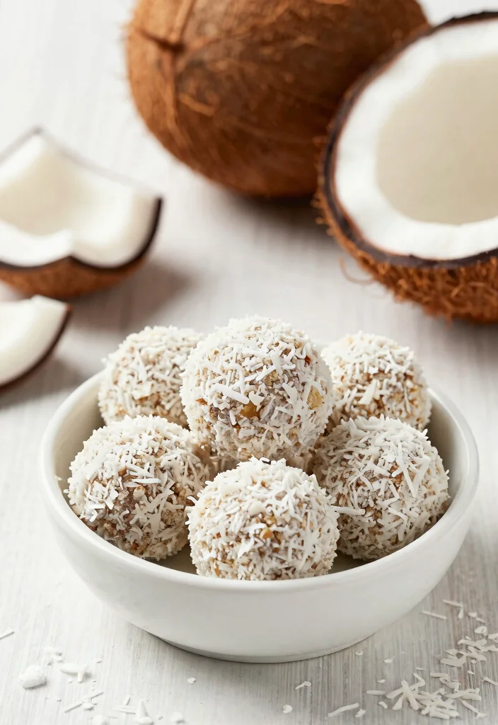 12 High Protein Dessert Recipes for Smart Sweet Fuel - 8. Coconut Protein Energy Bites 1