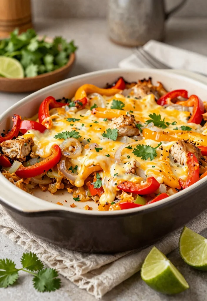 12 Keto Chicken Bake Recipes for Easy Weeknight Meals - 10. Chicken Fajita Casserole 1