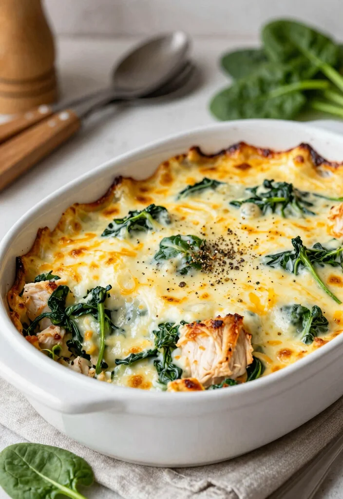 12 Keto Chicken Bake Recipes for Easy Weeknight Meals - 5. Cheesy Chicken and Spinach Bake 1