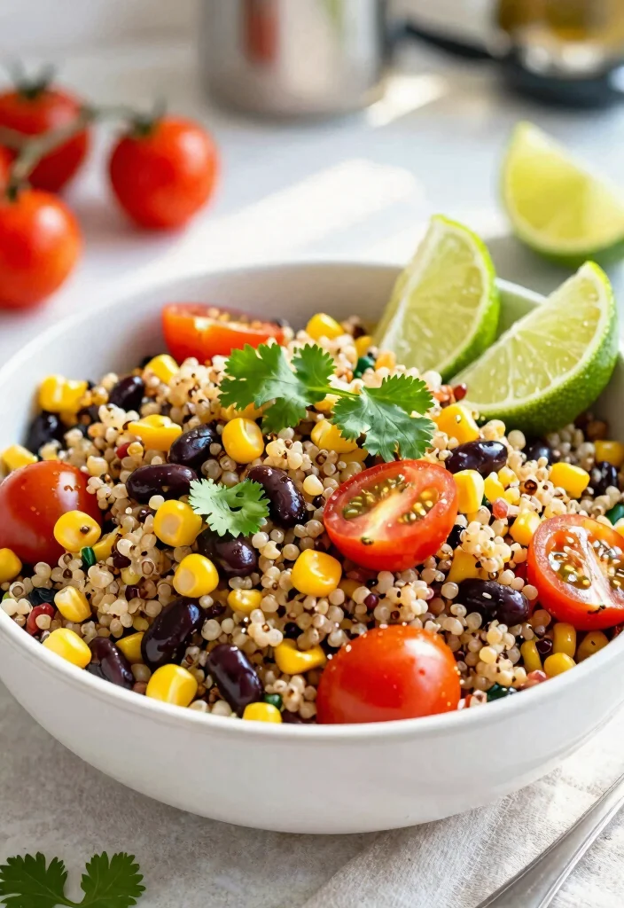12 Mexican Dinner Recipes with Bold Fresh Flavor - 10. Cilantro Lime Quinoa Salad 1
