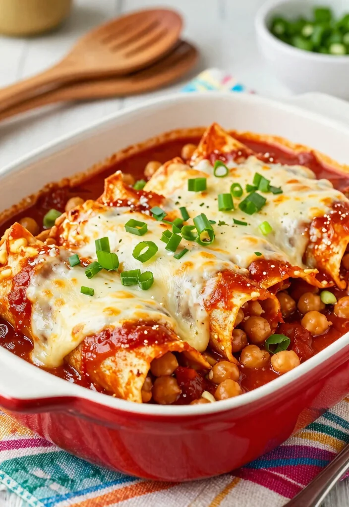 12 Mexican Dinner Recipes with Bold Fresh Flavor - 2. Spicy Chickpea Enchiladas 1