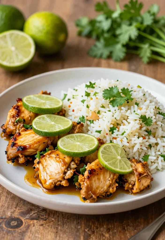 12 Mexican Dinner Recipes with Bold Fresh Flavor - 7. Zesty Lime Chicken with Cilantro Rice 1