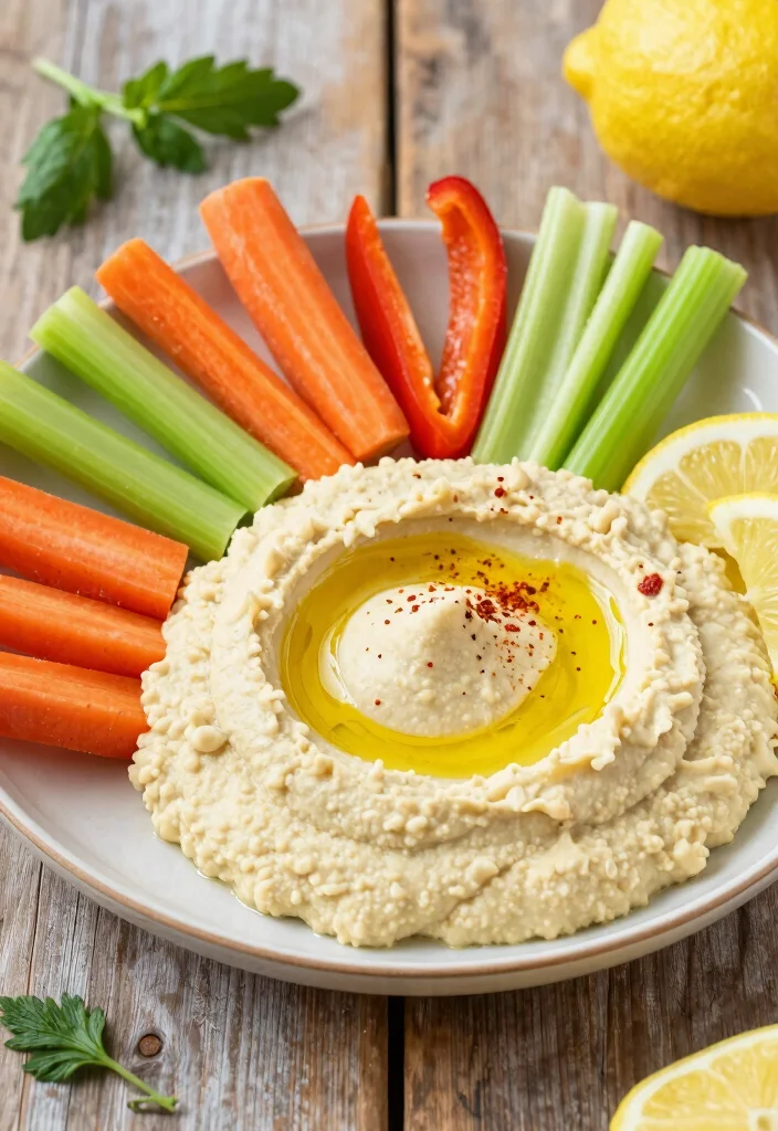 12 Spring Healthy Recipes for Fresh Seasonal Eating 100 12 Spring Healthy Recipes for Fresh Seasonal Eating - 10. Lemon Garlic Hummus with Veggie Sticks 1