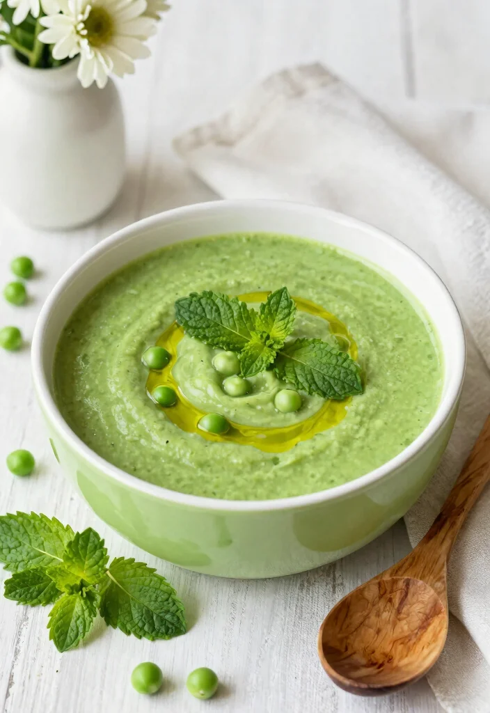 12 Spring Healthy Recipes for Fresh Seasonal Eating 23 12 Spring Healthy Recipes for Fresh Seasonal Eating - 3. Pea and Mint Soup 1