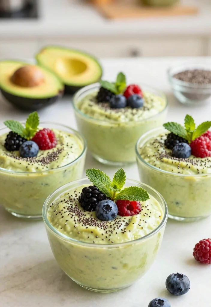12 Vegan Avocado Recipes for Creamy Plant-Based Meals - 12. Avocado Pudding with Chia Seeds 1