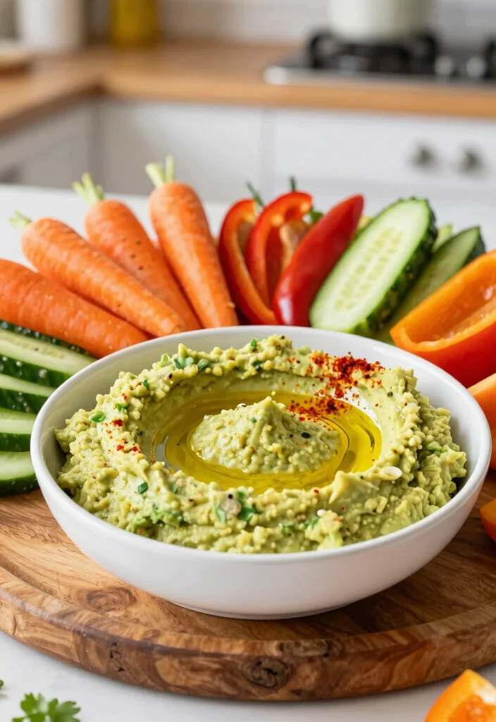 12 Vegan Avocado Recipes for Creamy Plant-Based Meals - 7. Spicy Avocado Hummus 1