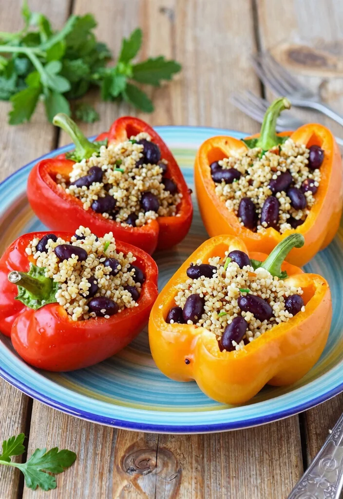 12 Vegan Navy Bean Recipes for Hearty Plant Based Protein 5. Navy Bean and Quinoa Stuffed Peppers 0