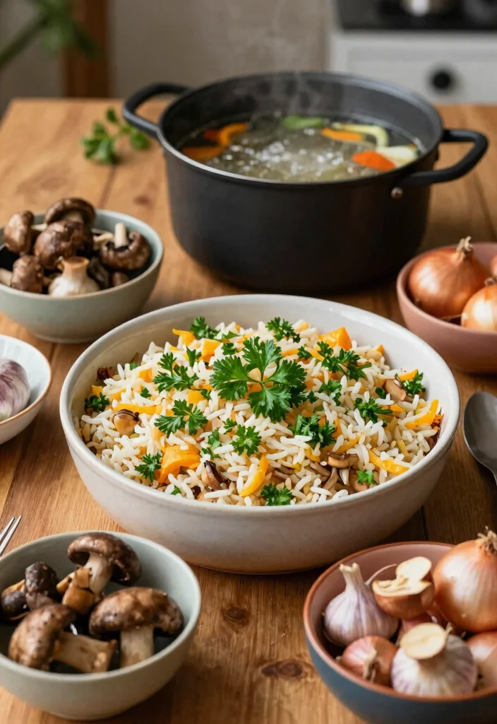 12 Vegan Rice Casserole Recipes for Comforting Family Meals - 1. Creamy Vegan Mushroom Rice Casserole 1